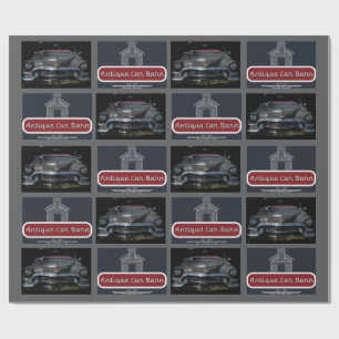 Antique Car Barn Wrapping Paper