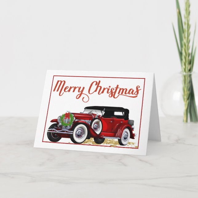 Antique Car Christmas Card (Front)