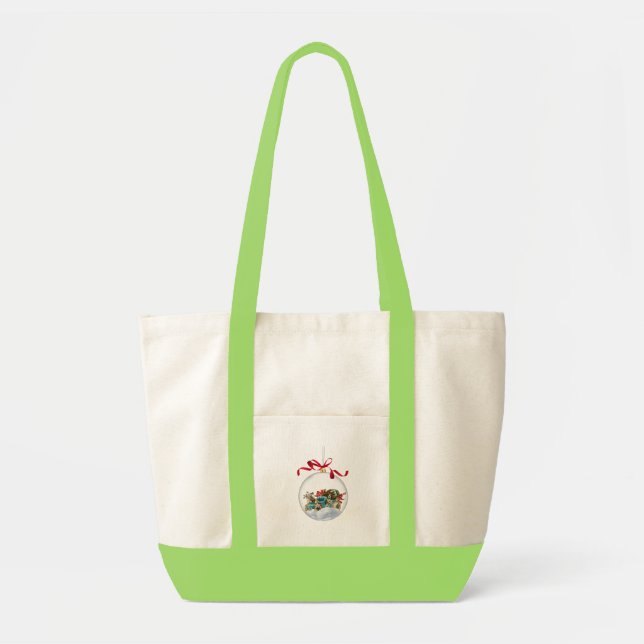 Antique Car in a Clear Christmas Bauble Tote Bag (Front)