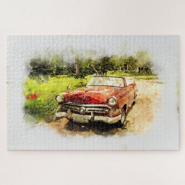 Antique Car Jigsaw Puzzle (Horizontal)