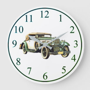 Antique Car Large Clock