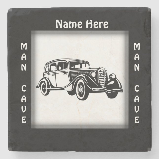 Antique Car Man Cave CUSTOMIZE  Coaster (Front)
