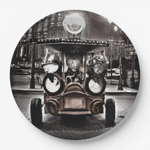 Antique Car Paper Plate