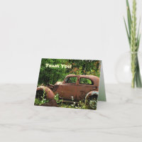 Antique Car Thank You Card