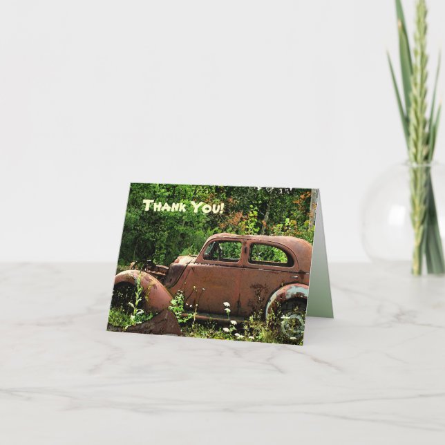 Antique Car Thank You Card (Front)