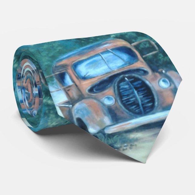 Antique Car Tie (Rolled)