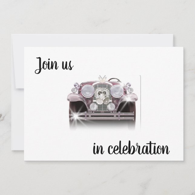 ANTIQUE CAR WEDDING INVITATIONS (Front)
