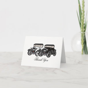 Antique Car Wedding Thank You Card