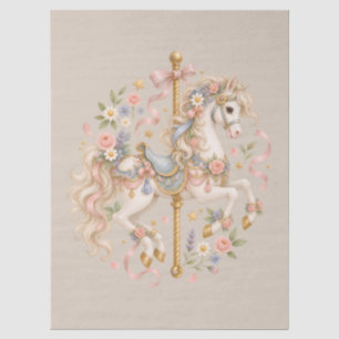 Antique Carousel Horse Cottagecore Gift Tissue Paper