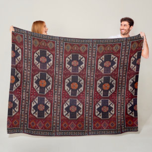 Antique Carpet Fleece Blanket