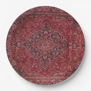 Antique Carpet Paper Plate