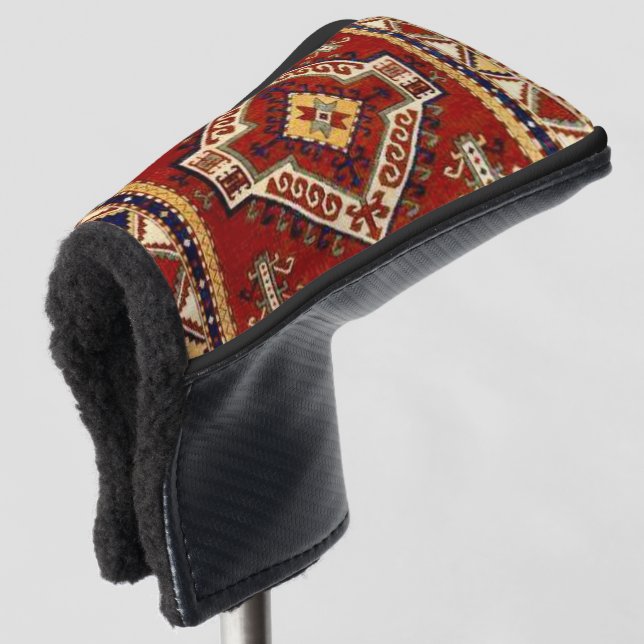 Antique Carpet Rug Golf Head Cover (3/4 Front)