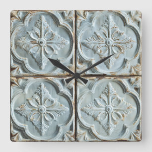 Antique Ceiling Tile Wall Clock 