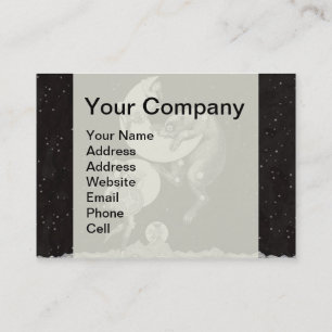 Antique Celestial Moon Goddess & Ursa Major Bear Business Card