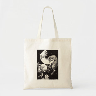 Antique Celestial Moon Goddess & Ursa Major Bear Tote Bag