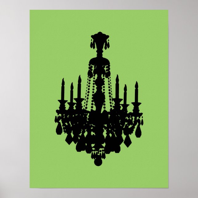 Antique Chandelier Graphic Poster (Front)