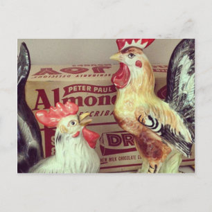 Antique Chickens Postcard