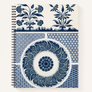 Antique Chinese Blue White Porcelain Pattern Notebook