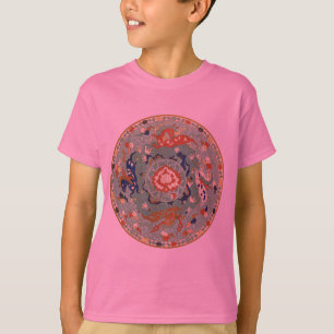 Antique Chinese Circle Blue Green T-Shirt