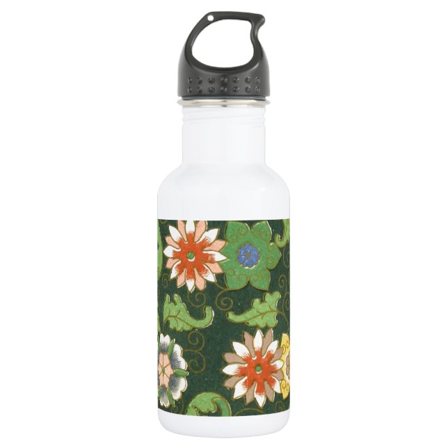 Antique Chinese Cloisonne Pattern: Jade Green 532 Ml Water Bottle (Front)