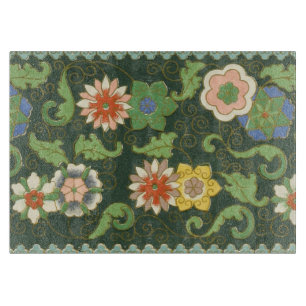 Antique Chinese Cloisonne Pattern: Jade Green Cutting Board