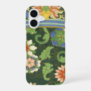 Antique Chinese Cloisonne Pattern: Jade Green iPhone 16 Case