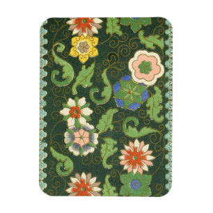 Antique Chinese Cloisonne Pattern: Jade Green Magnet