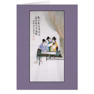 Antique Chinese Painting of Three Chinese Ladies
