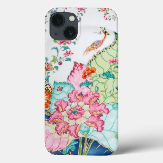 Antique chinoiserie china porcelain bird pattern Case-Mate iPhone case (Back)
