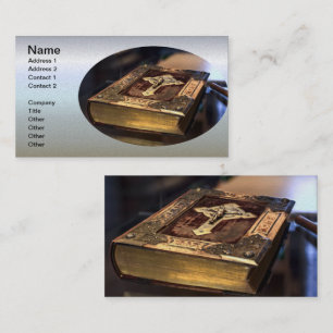 Antique Christian Bible Business Card