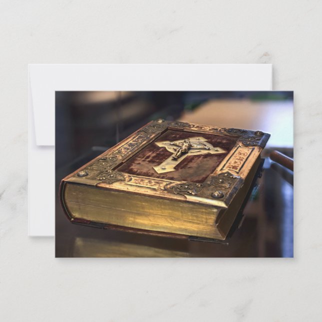 Antique Christian Bible Thank You Card (Front)