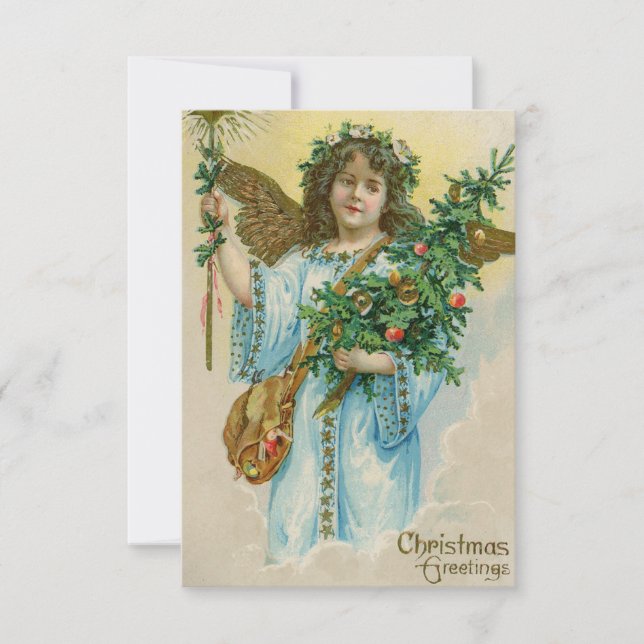 Antique Christmas Greetings Card (Front)