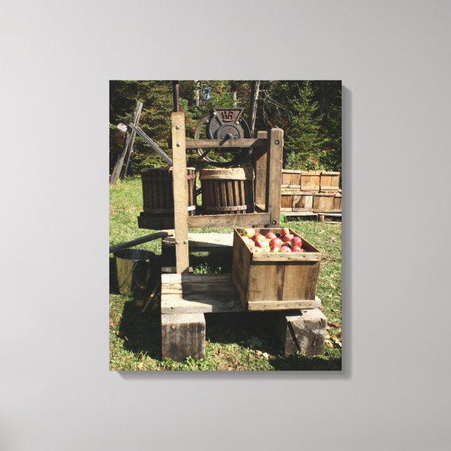 Antique Cider Press Canvas Print (Front)