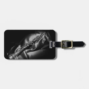 Antique clarinet still life, B&W Luggage Tag