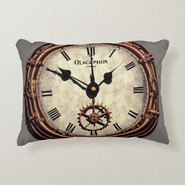Antique Clock Decorative Cushion (Front)
