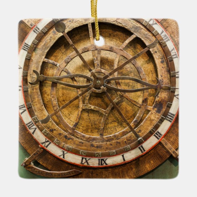 Antique clock face, Germany Ceramic Tree Decoration (Front)