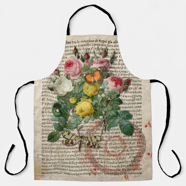 Antique Collage All-Over Print Apron (Front)