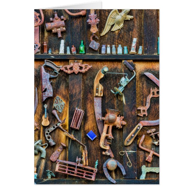 Antique collection on wall (Front)