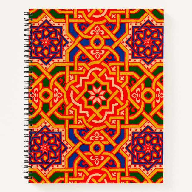 Antique Colourful Carpet Print Notebook (Front)