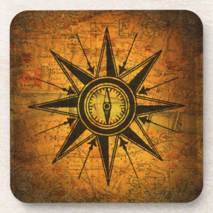 Antique Compass Rose Coaster