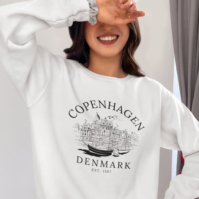 Antique Copenhagen Denmark Scenery Sweatshirt (Creator Uploaded)