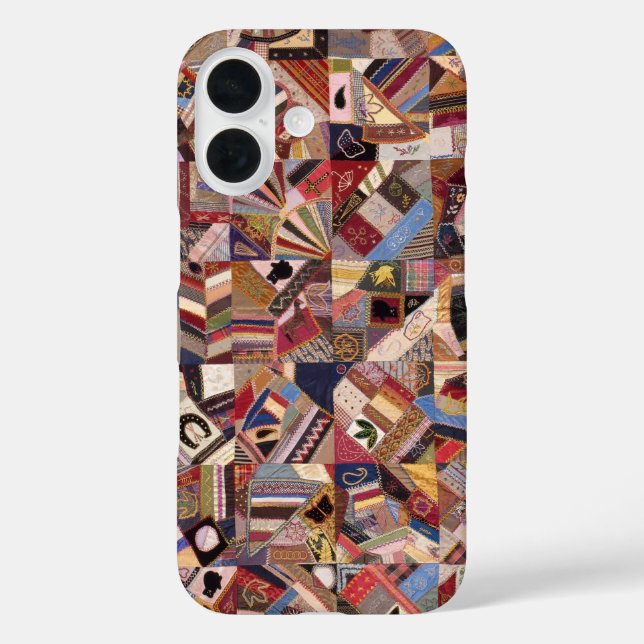 Antique Crazy Quilt Pattern - Folk Art Quilted     Case-Mate iPhone Case (Back)