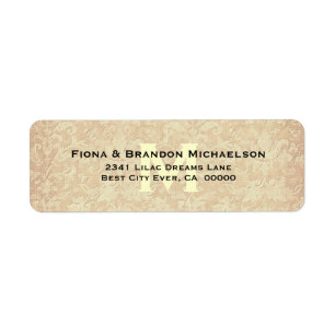 Antique Cream Monogram Personalised