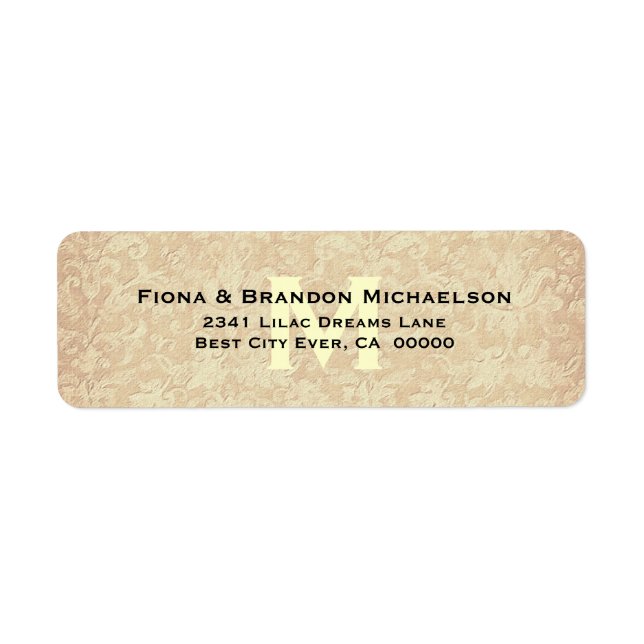 Antique Cream Monogram Personalised (Front)