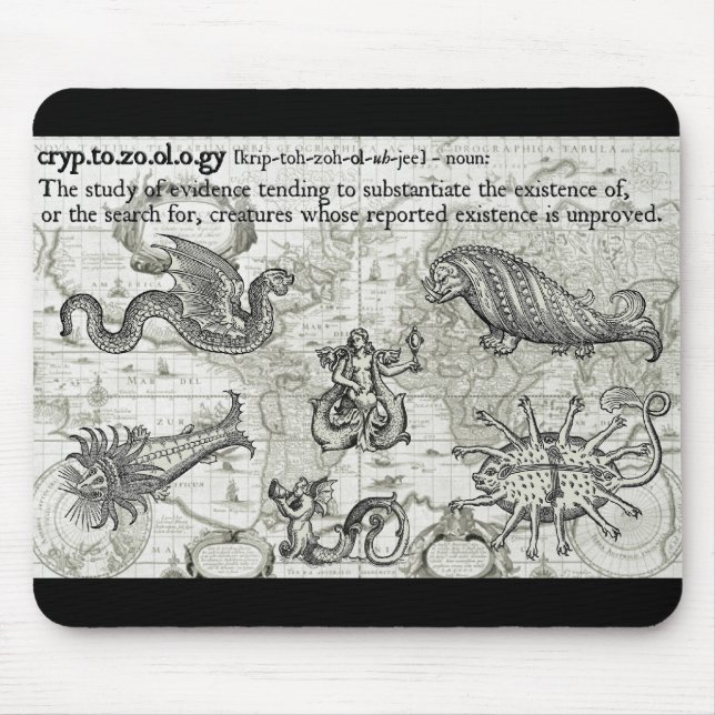 Antique Cryptozoology Mousepad (Front)