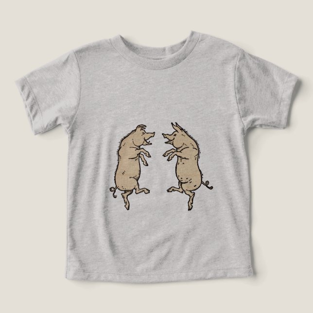 Antique Dancing Pigs: Whimsical Vintage Piggy Jig  (Design Front)