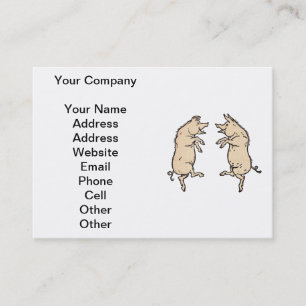 Antique Dancing Pigs: Whimsical Vintage Piggy Jig  Business Card