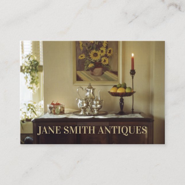 Antique Dealer Business Card (Front)