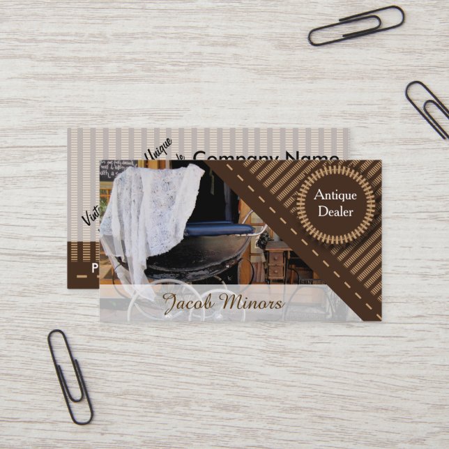 Antique Dealer / Shop Business Card (Front/Back In Situ)