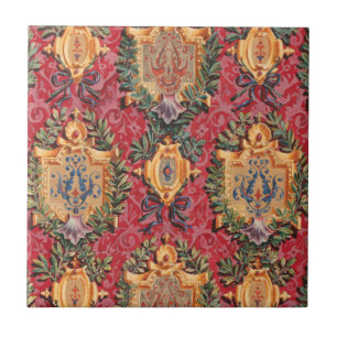 Antique Decorative French Floral Pattern Tile
